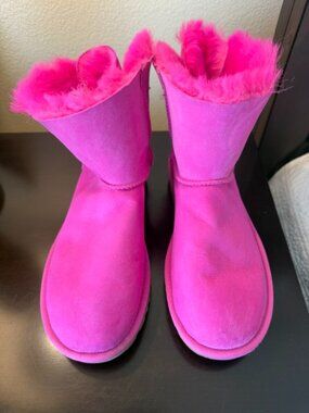 ugg bailey bow boots pink